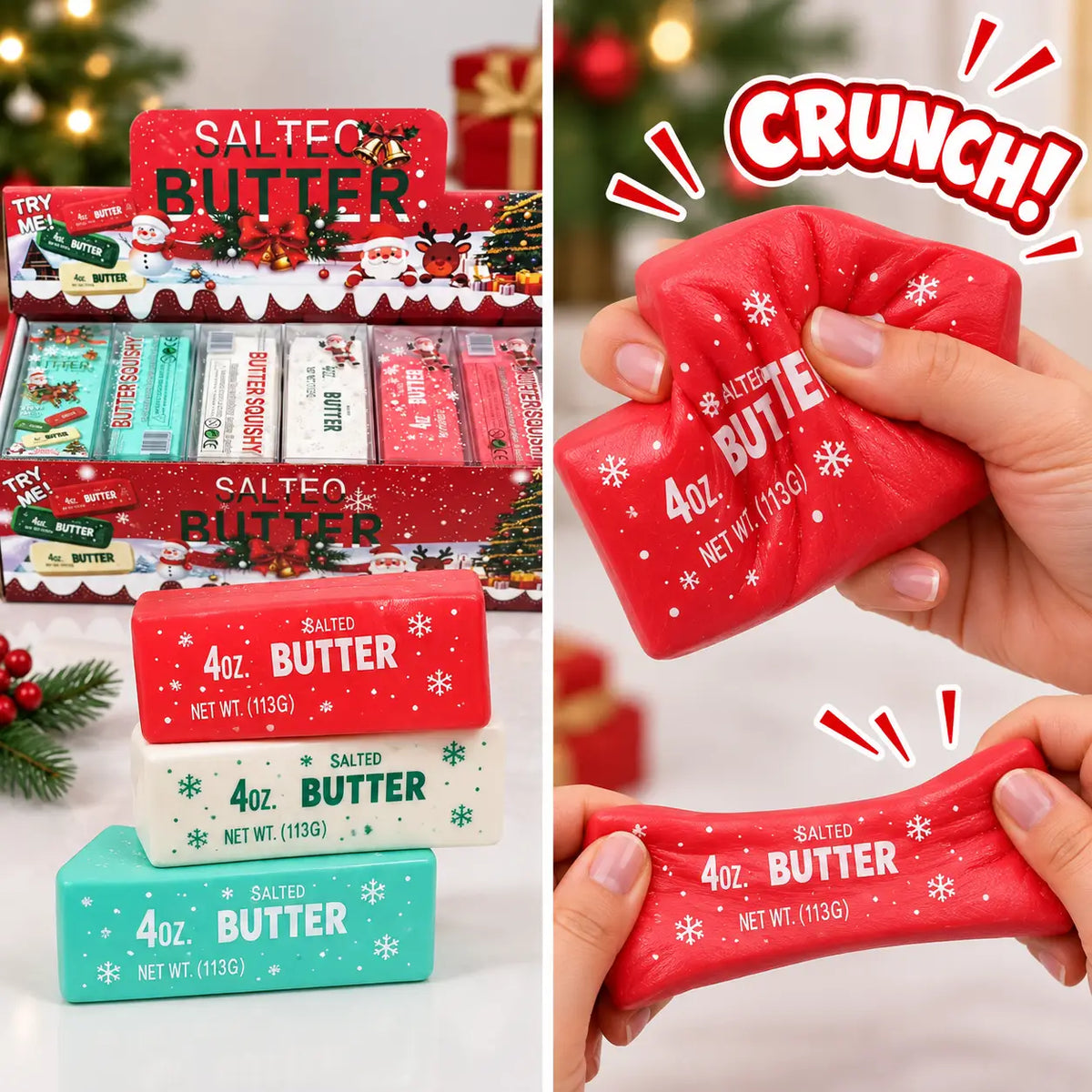 Holiday Salted Butter Squishy — Crunchy Butter Asmr Squeeze