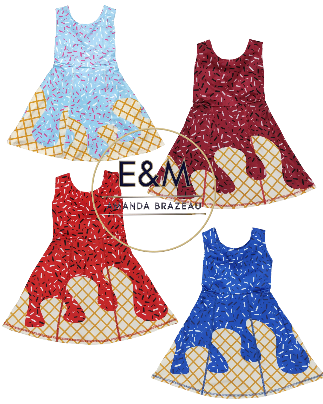 Girls Baseball Athletic Dress - SEVERAL COLORS