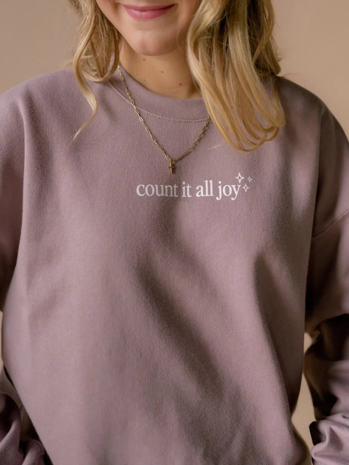 Count It All Joy Pullover - Dusty Mauve