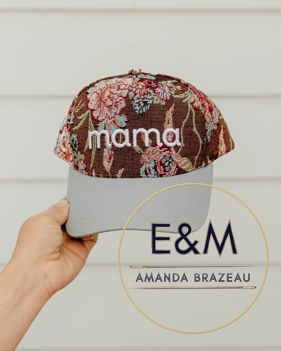 Mama Floral Snapback Hat