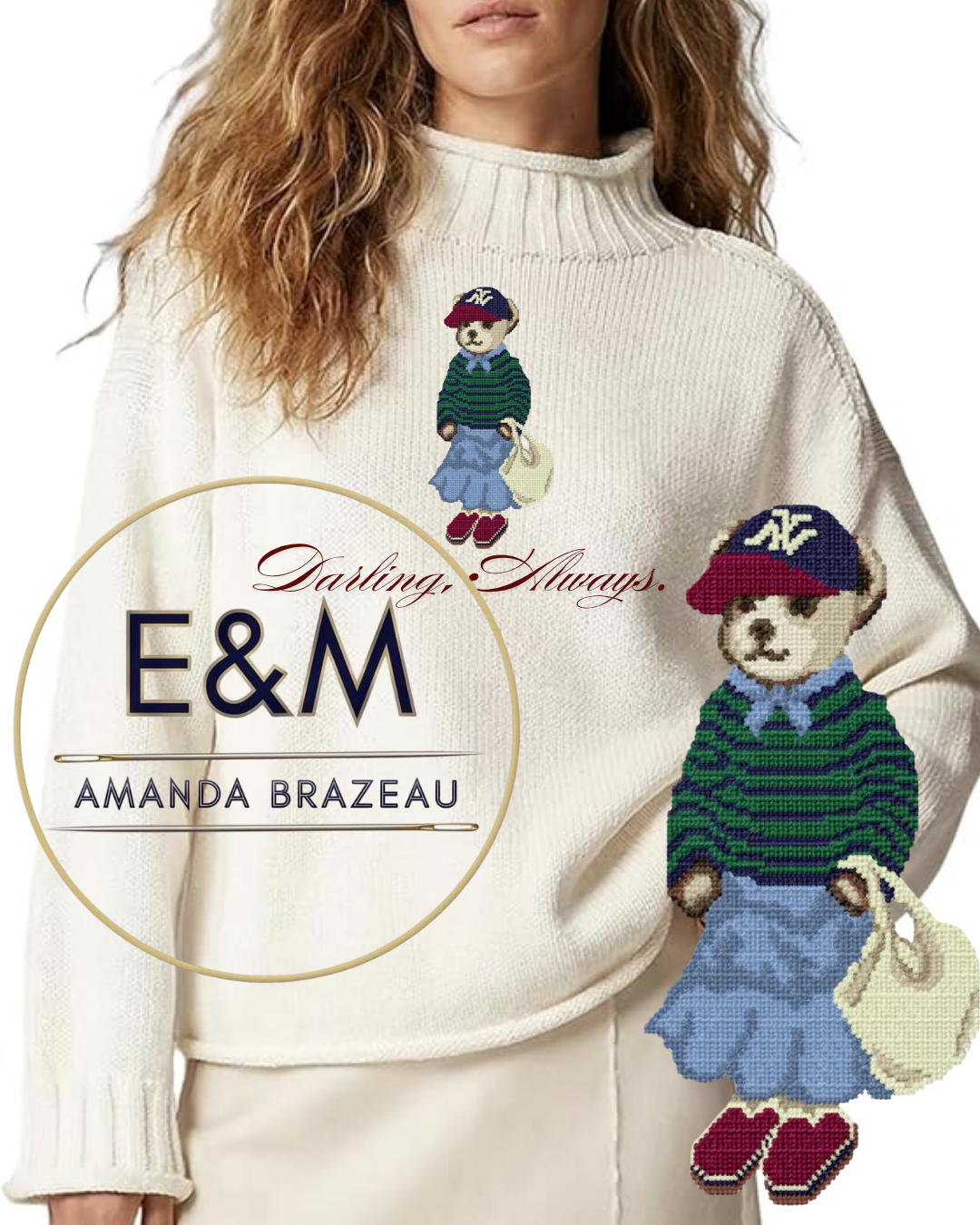 "Darling, Always" Knit Oversized Rollneck Sweater Chunky Sweater