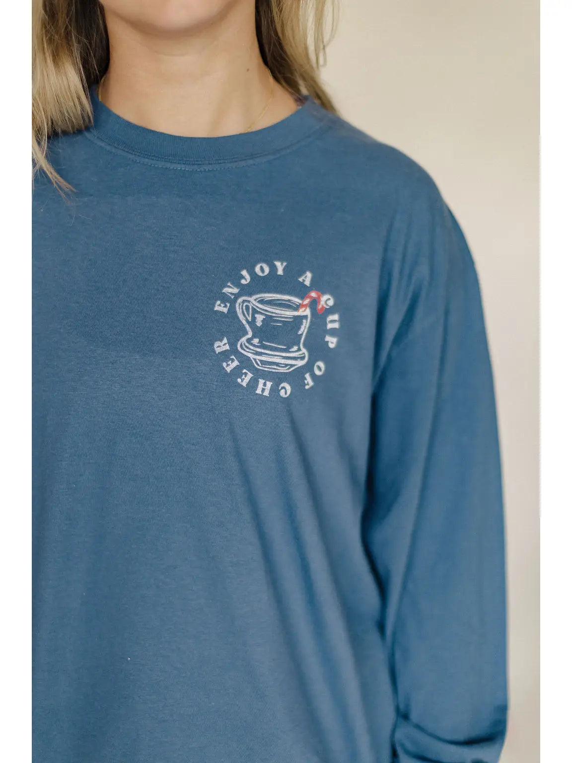 Enjoy A Cup of Cheer Graphic Long Sleeve