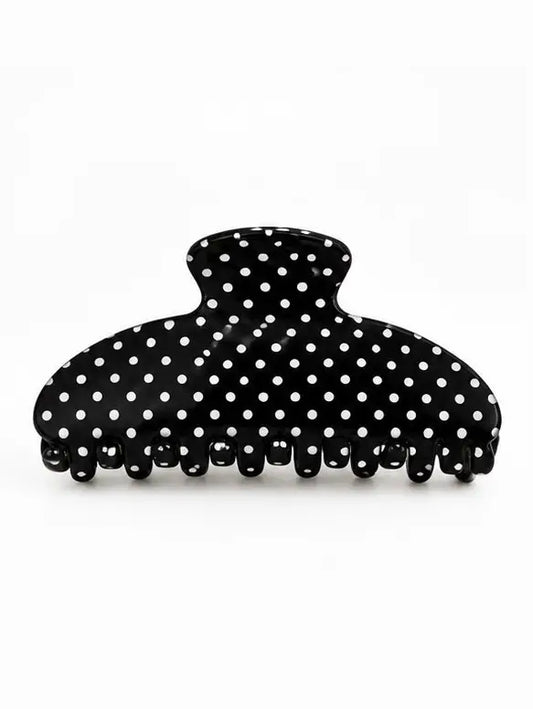Black Polka Dot Claw Clip