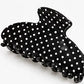 Black Polka Dot Claw Clip