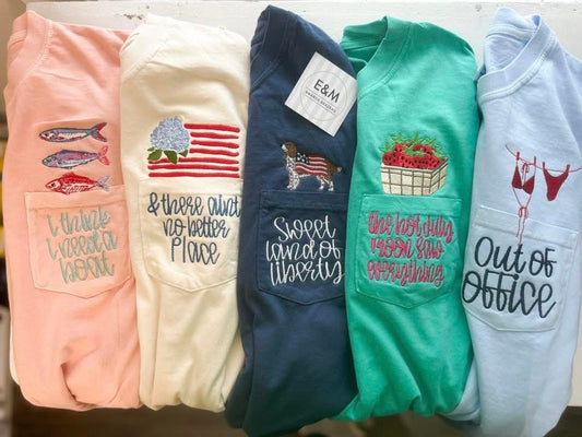 Comfort Color Pocket Tee - Summer Collection - NO WORDS