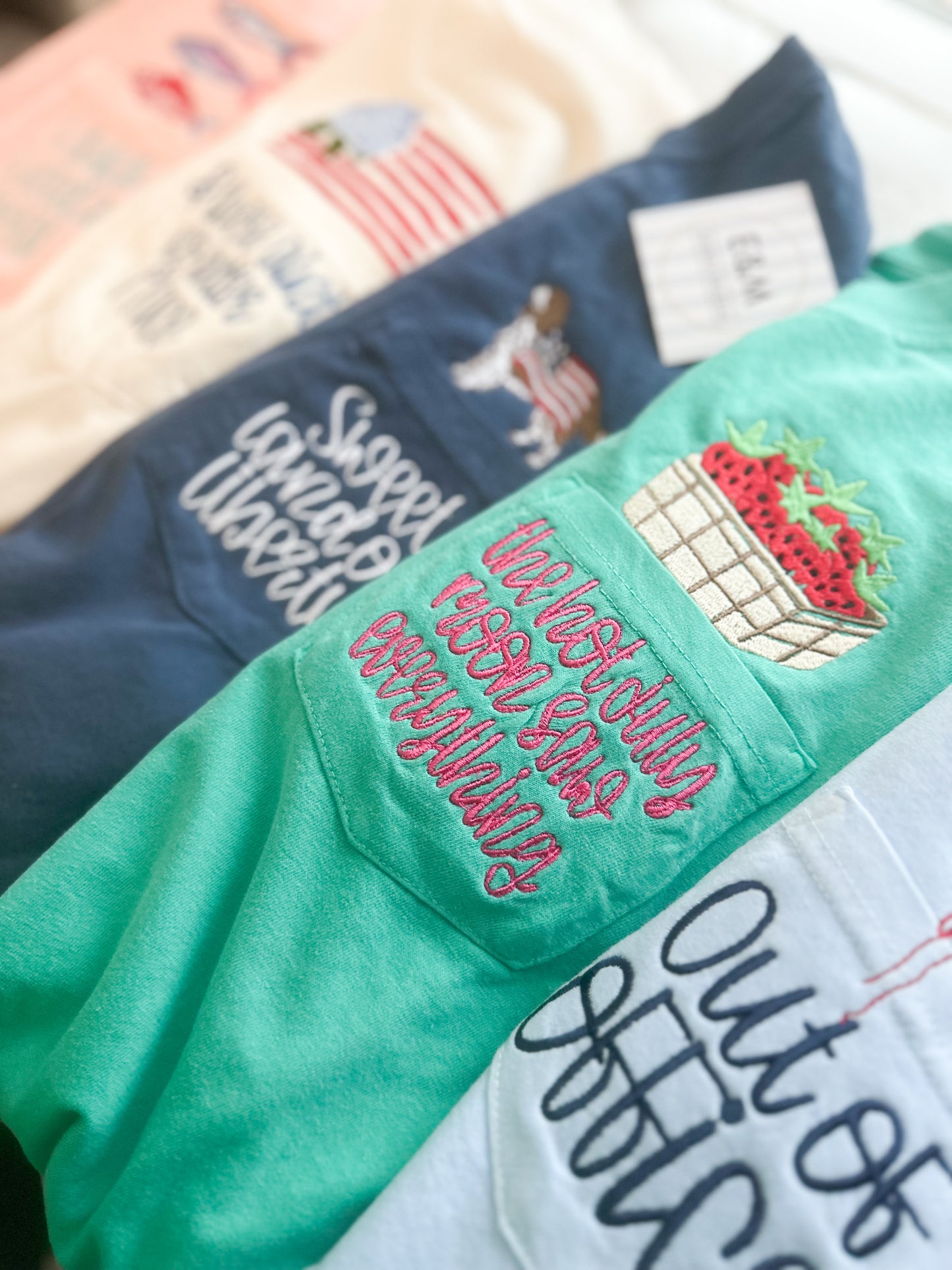 Comfort Color Pocket Tee - Summer Collection - W/ Words
