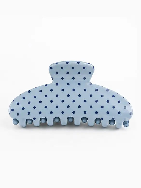 Blue Polka Dot Claw Clip