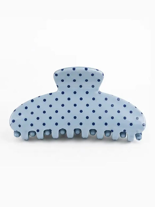 Blue Polka Dot Claw Clip
