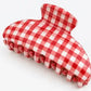 Red Gingham Claw Clip