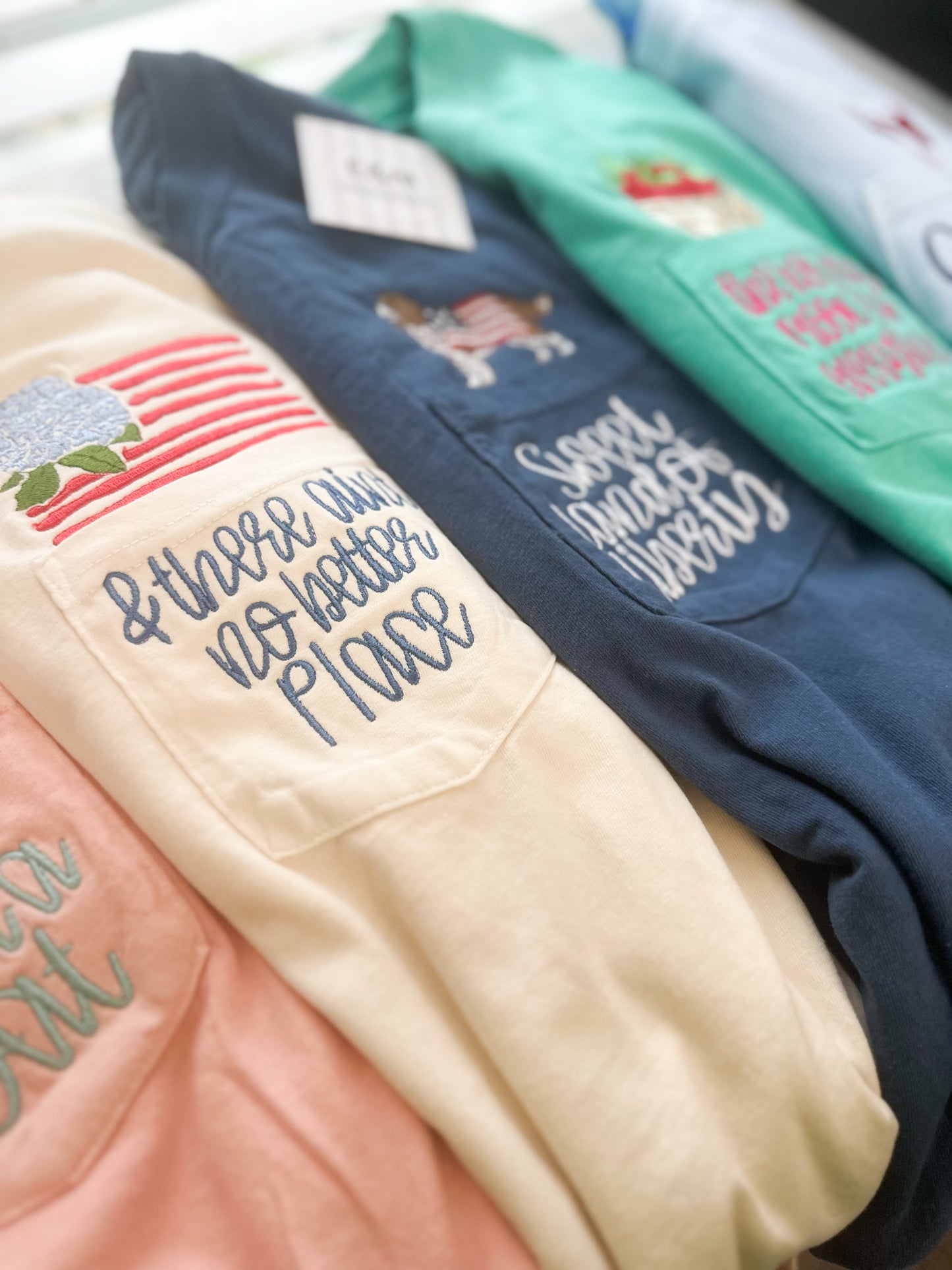 Comfort Color Pocket Tee - Summer Collection - W/ Words