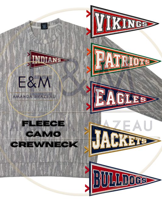 The Pennant - Fleece  Camo  Crewneck