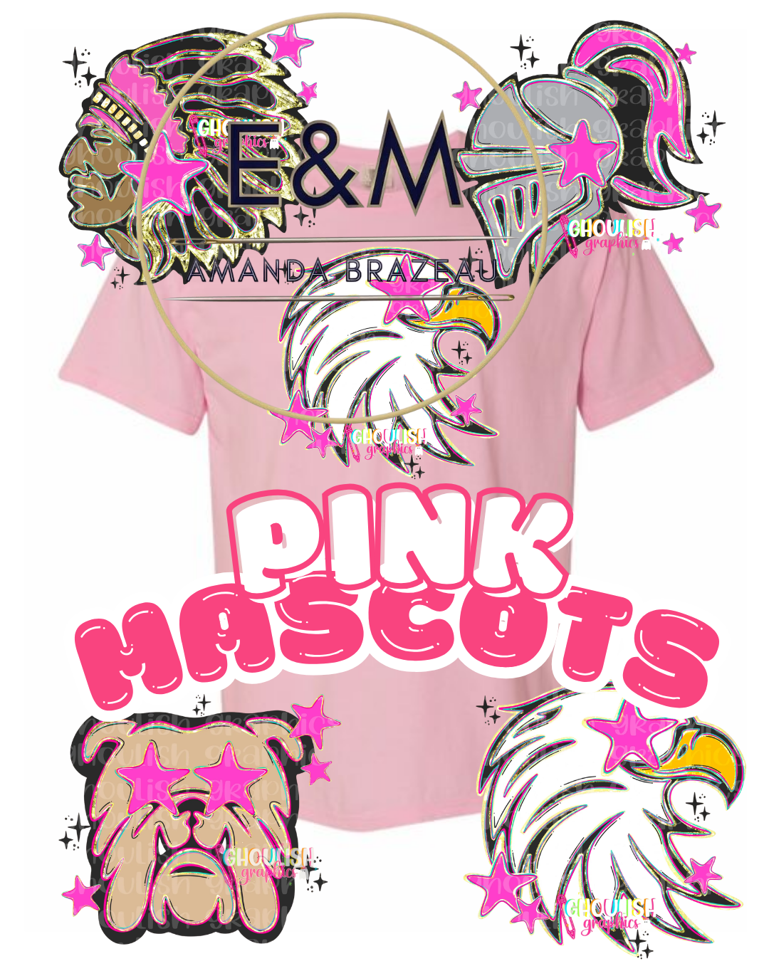 🩷 Pink Mascot Tee