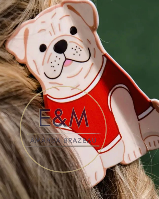 Bulldog - Gameday Claw-clip🐾🦴