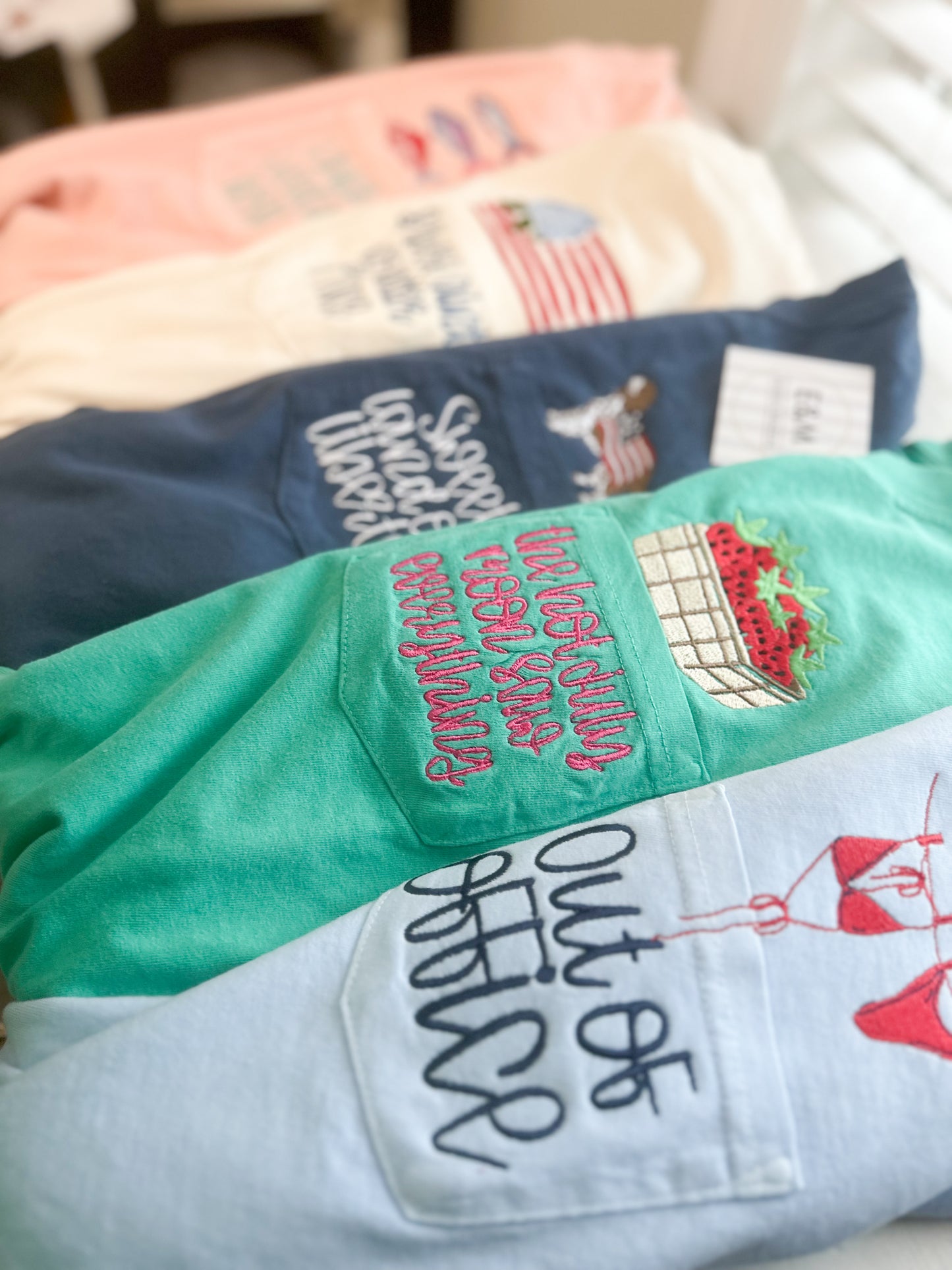 Comfort Color Pocket Tee - Summer Collection - W/ Words