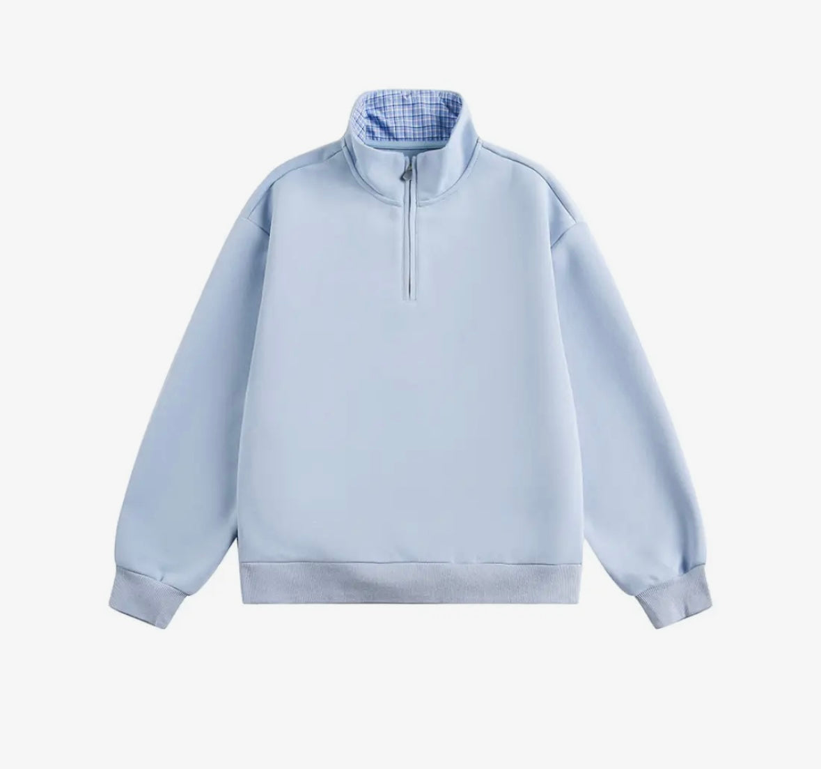 Plaid Mascot Quarter-zip - Embroidered