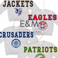 Mascot Crewneck Sweatshirt with Bold Text