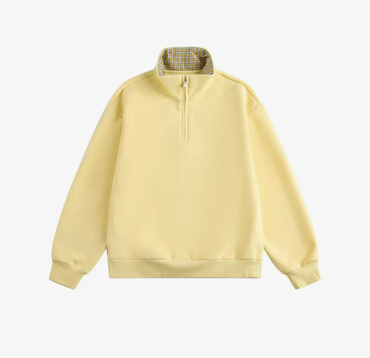 Plaid Mascot Quarter-zip - Embroidered
