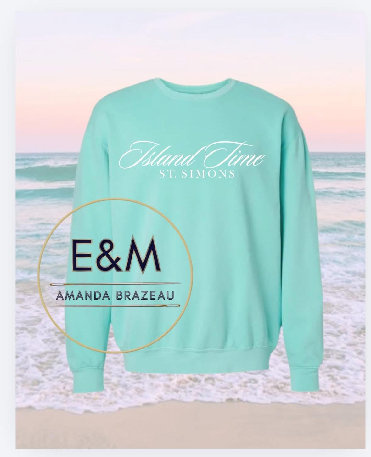 ISLAND TIME Comfort Color Crewneck Sweatshirt