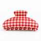 Red Gingham Claw Clip