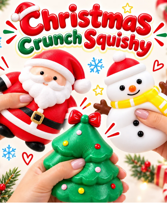 Crunchy Merry Christmas Squishy Toy— Asmr Holiday Squishies - RANDOM