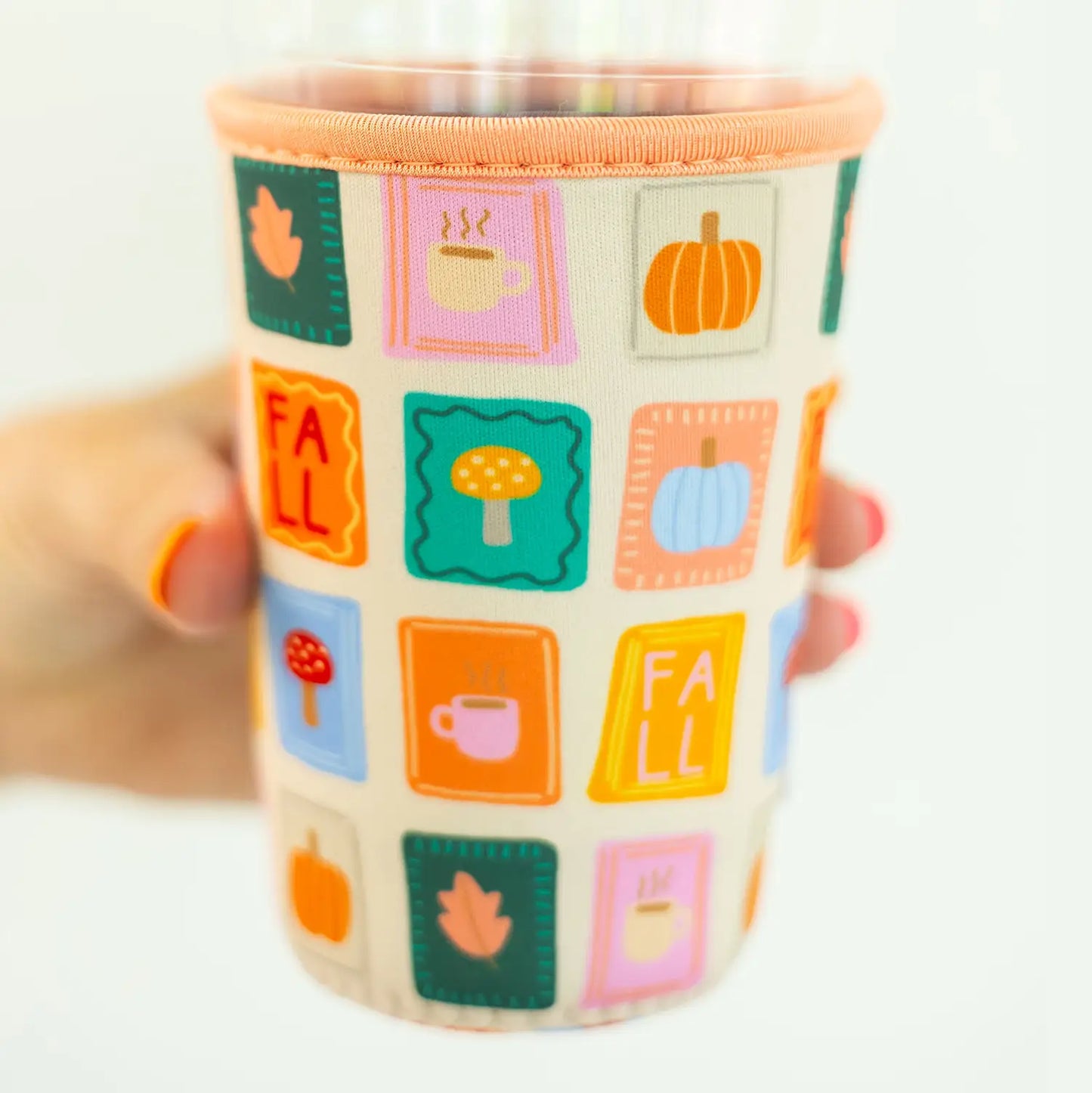 Fall Patches Drink Sleeve - SMALL