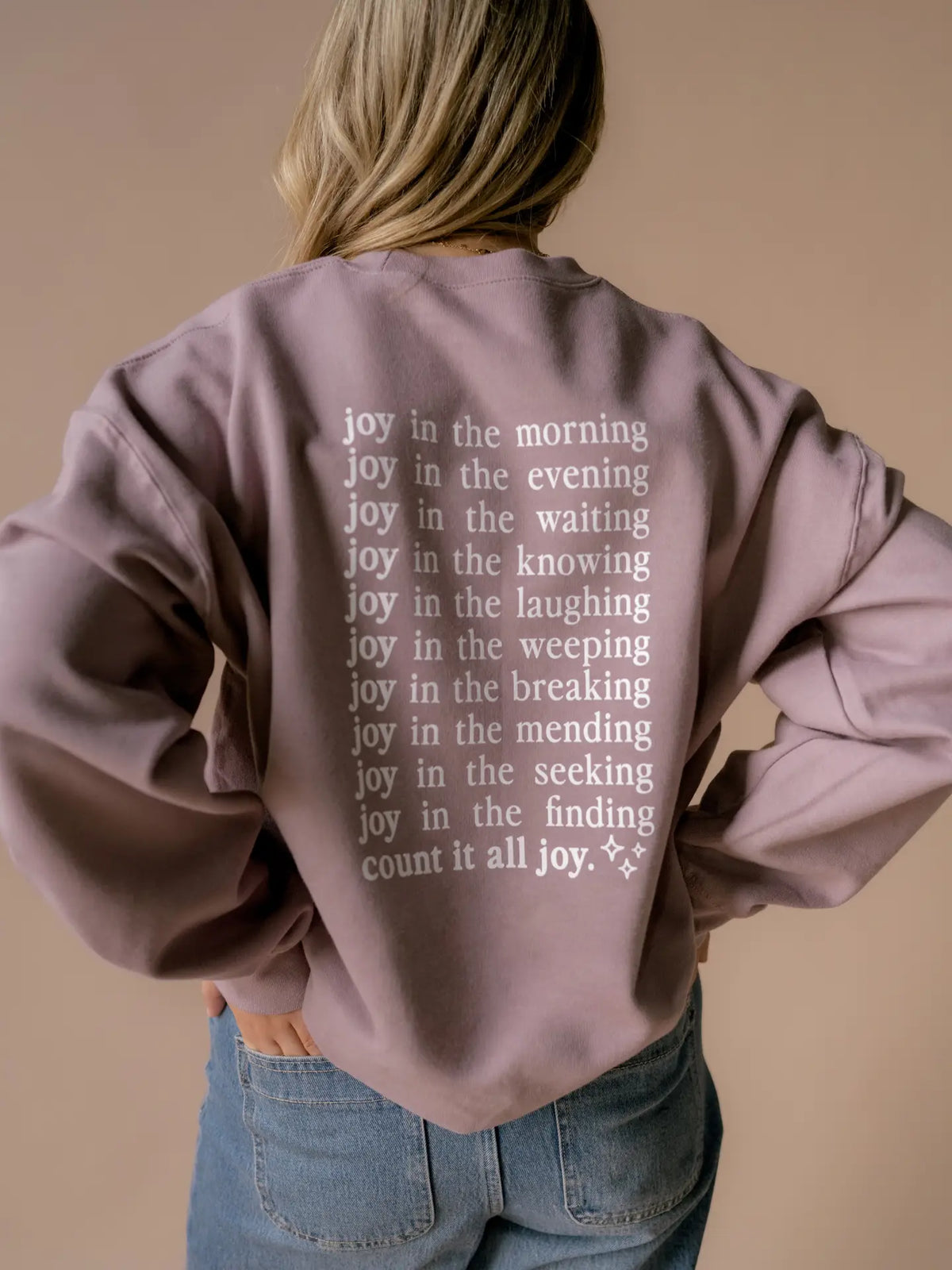 Count It All Joy Pullover - Dusty Mauve