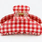 Red Gingham Claw Clip